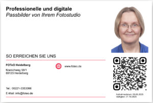 E-Passfoto mit QR-Code FOTOSTUDIO FOTeO Heidelberg